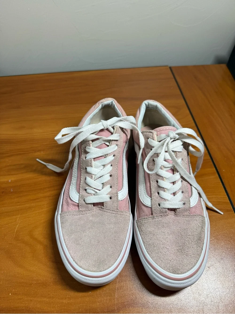 Vans Old Skool Suede Leather Blush Pink Sneaker Skate Low Top W7‎